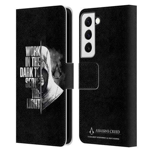 Assassin's Creed Legacy Typography Half Leather Book Wallet Case Cover For Samsung Galaxy S22 5G