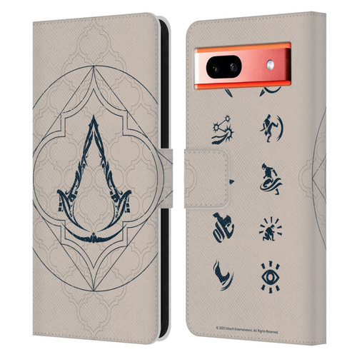 Assassin's Creed Graphics Crest Leather Book Wallet Case Cover For Google Pixel 7a