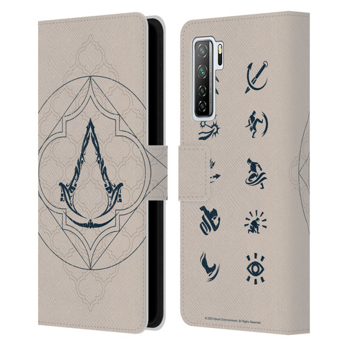 Assassin's Creed Mirage Graphics Crest Leather Book Wallet Case Cover For Huawei Nova 7 SE/P40 Lite 5G