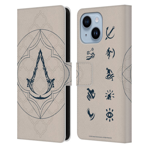 Assassin's Creed Mirage Graphics Crest Leather Book Wallet Case Cover For Apple iPhone 14 Plus