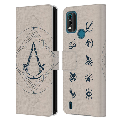 Assassin's Creed Mirage Graphics Crest Leather Book Wallet Case Cover For Nokia G11 Plus