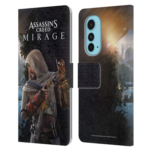 Assassin's Creed Mirage Graphics Basim Poster Leather Book Wallet Case Cover For Motorola Edge (2022)