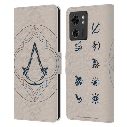 Assassin's Creed Mirage Graphics Crest Leather Book Wallet Case Cover For Motorola Moto Edge 40