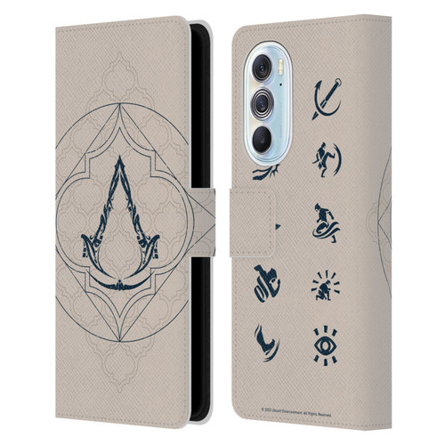 Assassin's Creed Mirage Graphics Crest Leather Book Wallet Case Cover For Motorola Edge X30