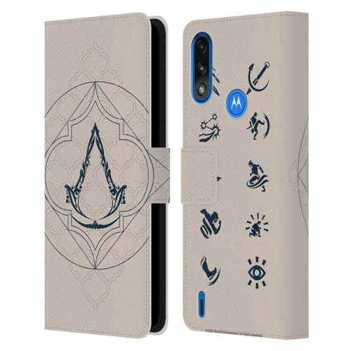 Assassin's Creed Graphics Crest Leather Book Wallet Case Cover For Motorola Moto E7 Power / Moto E7i Power