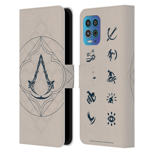 Assassin's Creed Graphics Crest Leather Book Wallet Case Cover For Motorola Moto G100