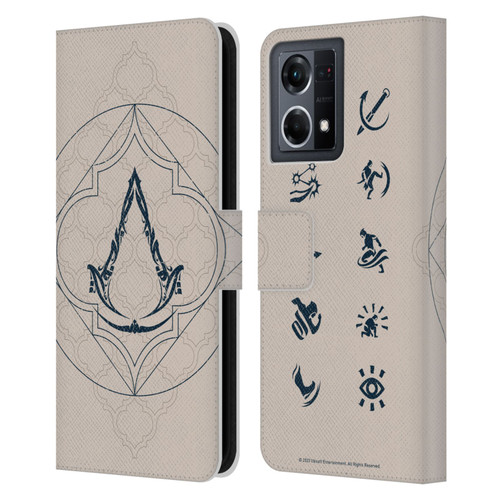 Assassin's Creed Graphics Crest Leather Book Wallet Case Cover For OPPO Reno8 4G