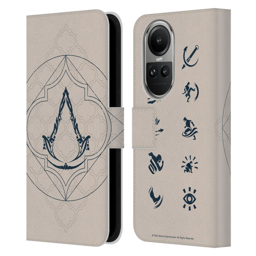 Assassin's Creed Graphics Crest Leather Book Wallet Case Cover For OPPO Reno10 5G / Reno10 Pro 5G