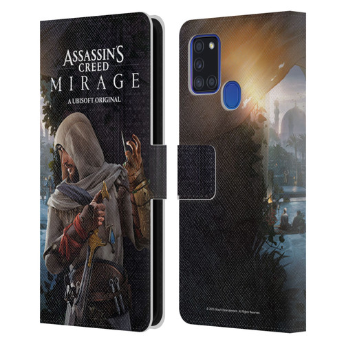 Assassin's Creed Mirage Graphics Basim Poster Leather Book Wallet Case Cover For Samsung Galaxy A21s (2020)