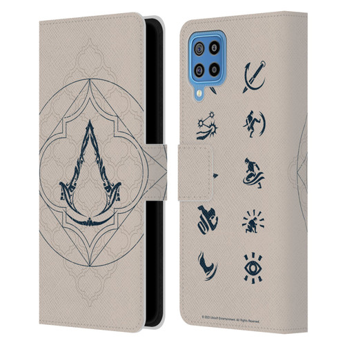 Assassin's Creed Mirage Graphics Crest Leather Book Wallet Case Cover For Samsung Galaxy F22 (2021)