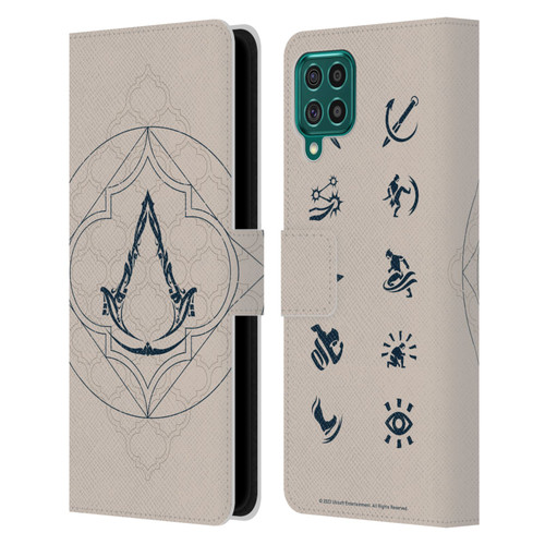 Assassin's Creed Mirage Graphics Crest Leather Book Wallet Case Cover For Samsung Galaxy F62 (2021)