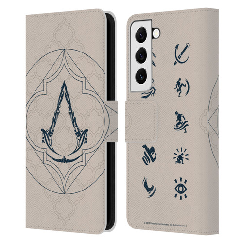 Assassin's Creed Graphics Crest Leather Book Wallet Case Cover For Samsung Galaxy S22 5G