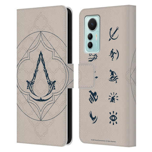 Assassin's Creed Mirage Graphics Crest Leather Book Wallet Case Cover For Xiaomi 12 Lite