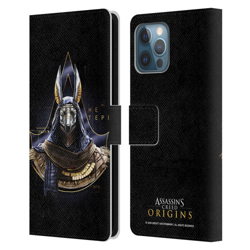 Assassin's Creed Origins Character Art Hetepi Leather Book Wallet Case Cover For Apple iPhone 12 Pro Max