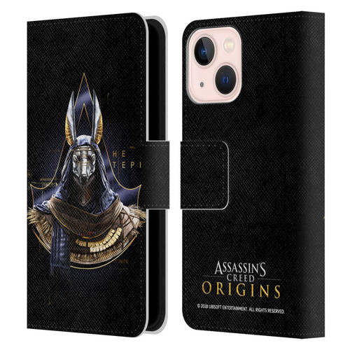 Assassin's Creed Origins Character Art Hetepi Leather Book Wallet Case Cover For Apple iPhone 13 Mini