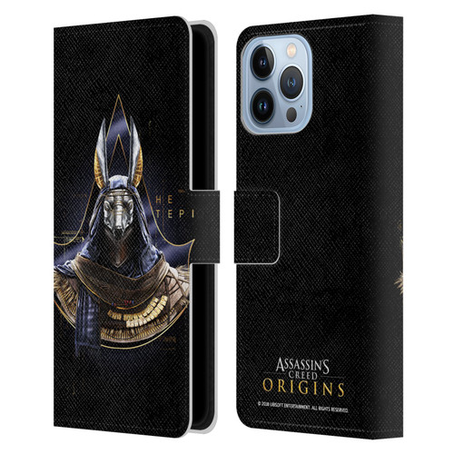Assassin's Creed Origins Character Art Hetepi Leather Book Wallet Case Cover For Apple iPhone 13 Pro Max