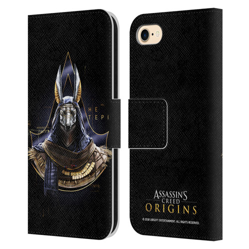 Assassin's Creed Origins Character Art Hetepi Leather Book Wallet Case Cover For Apple iPhone 7 / 8 / SE 2020 & 2022