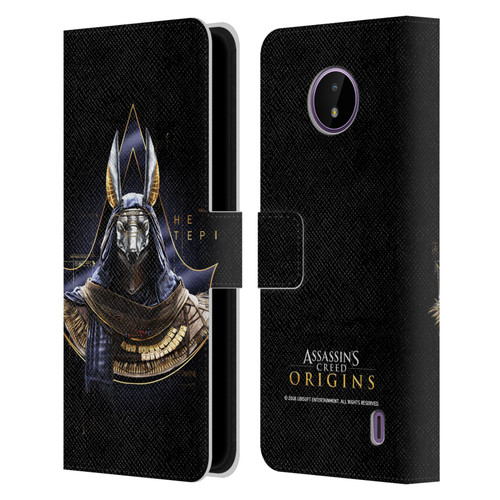 Assassin's Creed Origins Character Art Hetepi Leather Book Wallet Case Cover For Nokia C10 / C20
