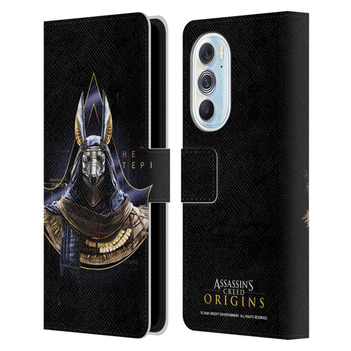 Assassin's Creed Origins Character Art Hetepi Leather Book Wallet Case Cover For Motorola Edge X30