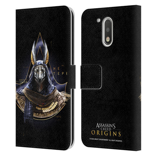 Assassin's Creed Origins Character Art Hetepi Leather Book Wallet Case Cover For Motorola Moto G41
