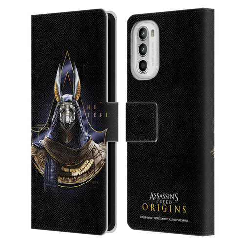 Assassin's Creed Origins Character Art Hetepi Leather Book Wallet Case Cover For Motorola Moto G52