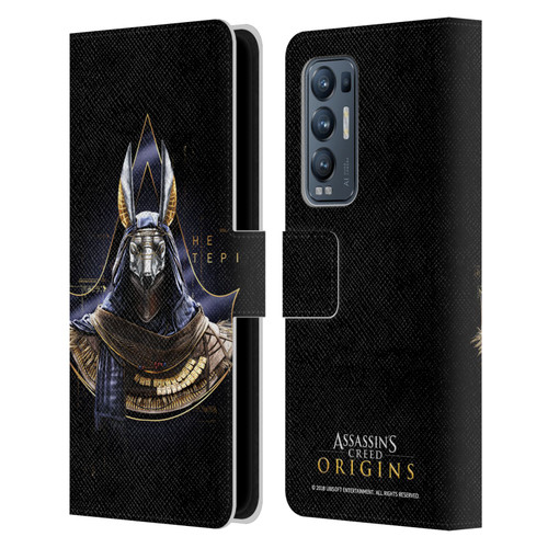 Assassin's Creed Origins Character Art Hetepi Leather Book Wallet Case Cover For OPPO Find X3 Neo / Reno5 Pro+ 5G