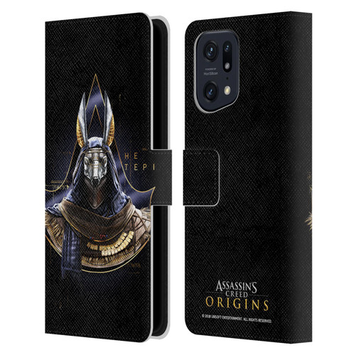Assassin's Creed Origins Character Art Hetepi Leather Book Wallet Case Cover For OPPO Find X5