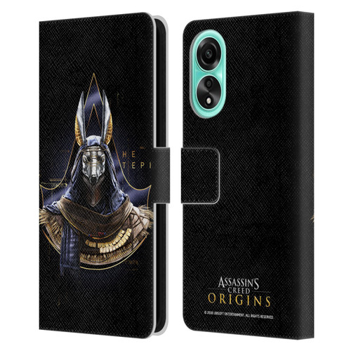 Assassin's Creed Origins Character Art Hetepi Leather Book Wallet Case Cover For OPPO A78 5G