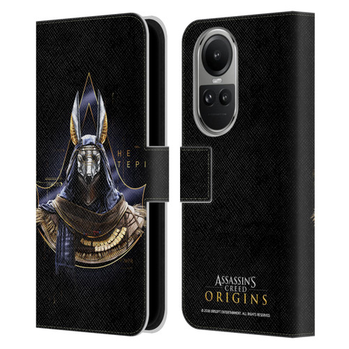 Assassin's Creed Origins Character Art Hetepi Leather Book Wallet Case Cover For OPPO Reno10 5G / Reno10 Pro 5G