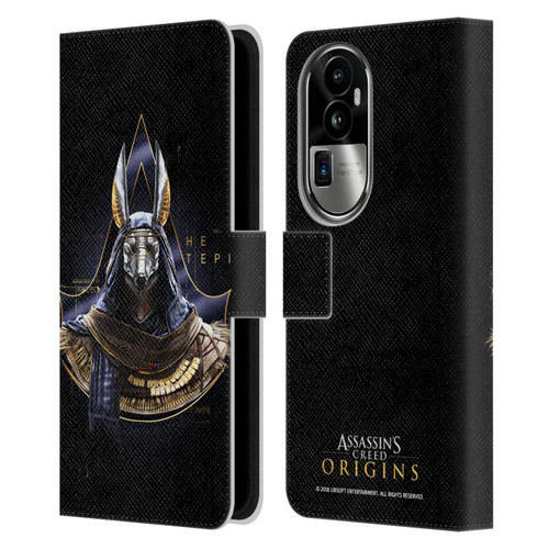 Assassin's Creed Origins Character Art Hetepi Leather Book Wallet Case Cover For OPPO Reno10 Pro+