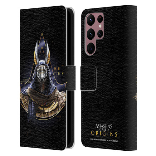 Assassin's Creed Origins Character Art Hetepi Leather Book Wallet Case Cover For Samsung Galaxy S22 Ultra 5G