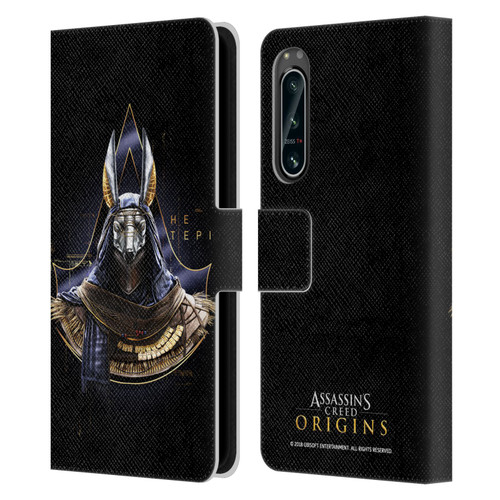 Assassin's Creed Origins Character Art Hetepi Leather Book Wallet Case Cover For Sony Xperia 5 IV