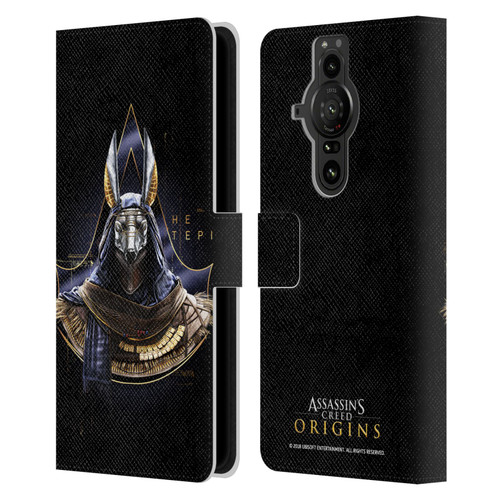 Assassin's Creed Origins Character Art Hetepi Leather Book Wallet Case Cover For Sony Xperia Pro-I