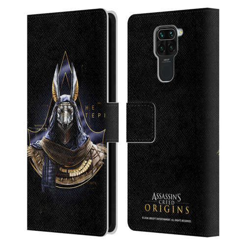 Assassin's Creed Origins Character Art Hetepi Leather Book Wallet Case Cover For Xiaomi Redmi Note 9 / Redmi 10X 4G