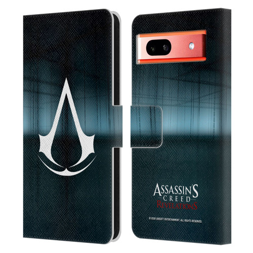 Assassin's Creed Revelations Logo Animus Black Room Leather Book Wallet Case Cover For Google Pixel 7a