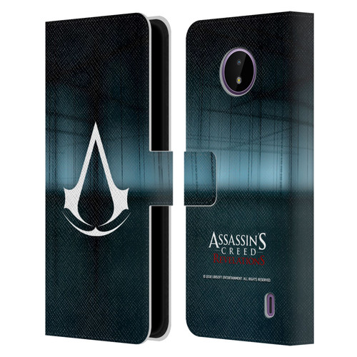 Assassin's Creed Revelations Logo Animus Black Room Leather Book Wallet Case Cover For Nokia C10 / C20