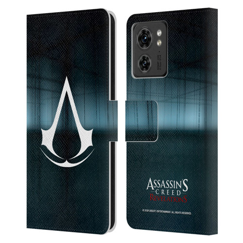 Assassin's Creed Revelations Logo Animus Black Room Leather Book Wallet Case Cover For Motorola Moto Edge 40