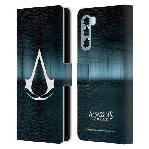 Assassin's Creed Revelations Logo Animus Black Room Leather Book Wallet Case Cover For Motorola Edge S30 / Moto G200 5G