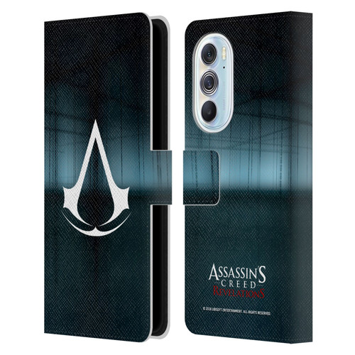 Assassin's Creed Revelations Logo Animus Black Room Leather Book Wallet Case Cover For Motorola Edge X30