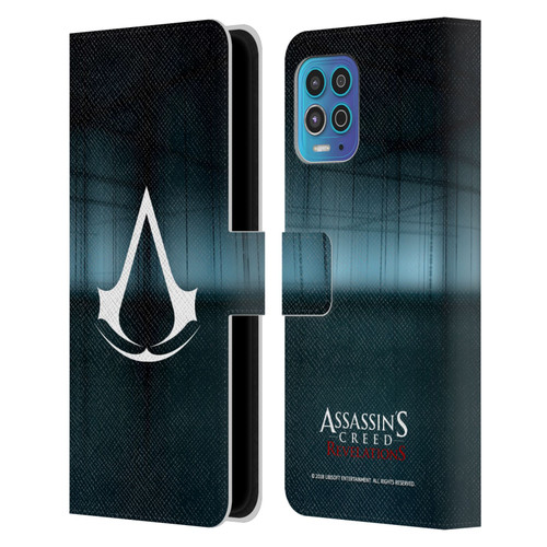 Assassin's Creed Revelations Logo Animus Black Room Leather Book Wallet Case Cover For Motorola Moto G100
