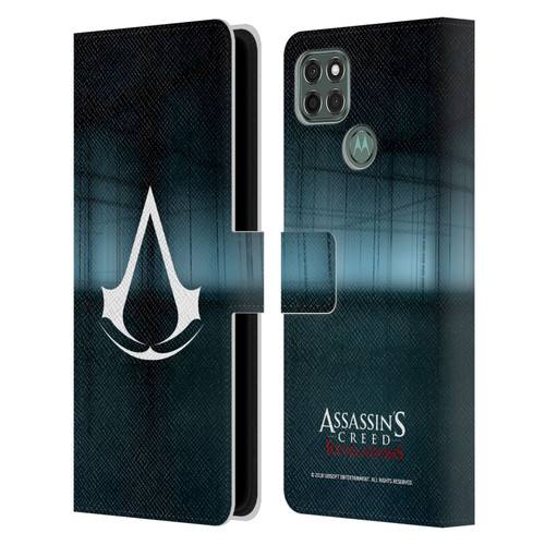 Assassin's Creed Revelations Logo Animus Black Room Leather Book Wallet Case Cover For Motorola Moto G9 Power