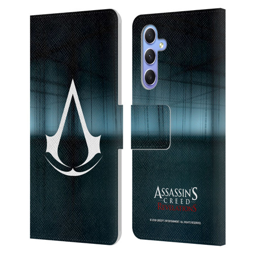 Assassin's Creed Revelations Logo Animus Black Room Leather Book Wallet Case Cover For Samsung Galaxy A34 5G