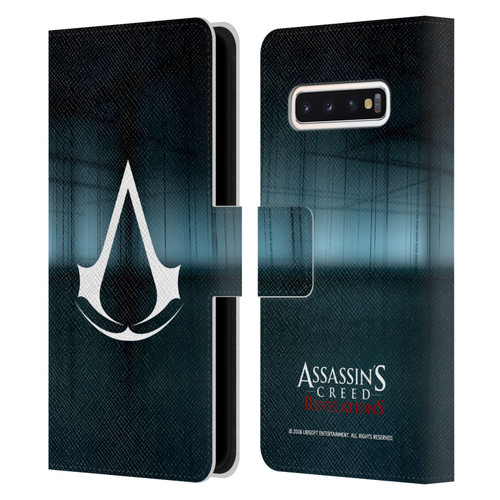 Assassin's Creed Revelations Logo Animus Black Room Leather Book Wallet Case Cover For Samsung Galaxy S10