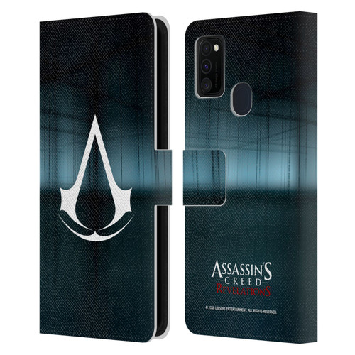 Assassin's Creed Revelations Logo Animus Black Room Leather Book Wallet Case Cover For Samsung Galaxy M30s (2019)/M21 (2020)