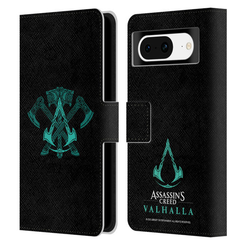 Assassin's Creed Valhalla Symbols And Patterns ACV Weapons Leather Book Wallet Case Cover For Google Pixel 8