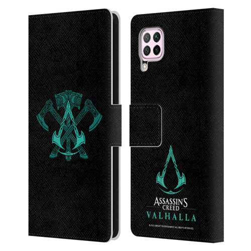 Assassin's Creed Valhalla Symbols And Patterns ACV Weapons Leather Book Wallet Case Cover For Huawei Nova 6 SE / P40 Lite