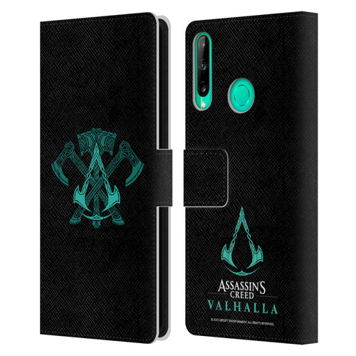 Assassin's Creed Valhalla Symbols And Patterns ACV Weapons Leather Book Wallet Case Cover For Huawei P40 lite E