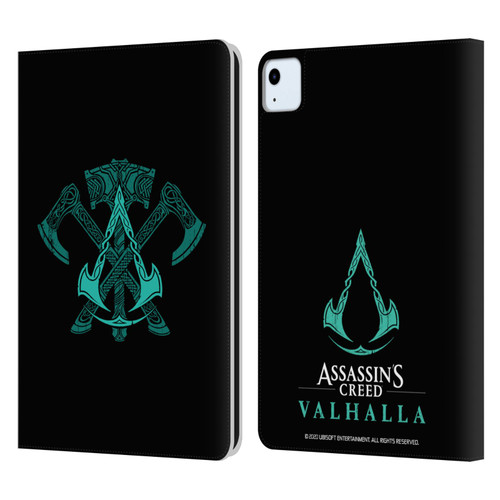 Assassin's Creed Valhalla Symbols And Patterns ACV Weapons Leather Book Wallet Case Cover For Apple iPad Air 2020 / 2022