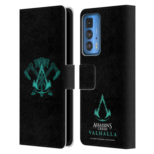 Assassin's Creed Valhalla Symbols And Patterns ACV Weapons Leather Book Wallet Case Cover For Motorola Edge 20 Pro