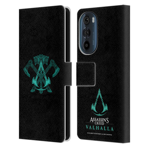 Assassin's Creed Valhalla Symbols And Patterns ACV Weapons Leather Book Wallet Case Cover For Motorola Edge 30
